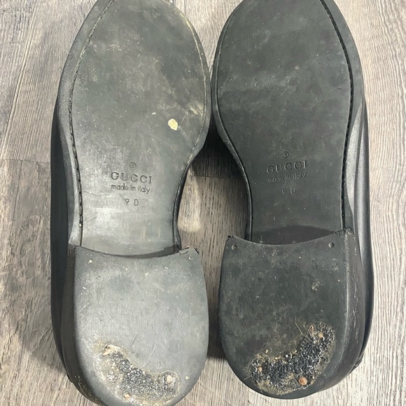 GUCCI Mens Horsebit Black Leather Loafers - Picture 5 of 11
